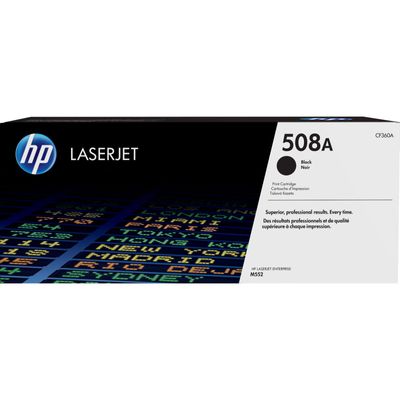 508A zwarte LaserJet tonercartridge (CF360A) Toner