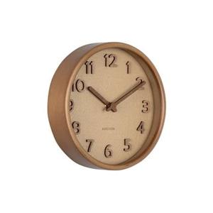 Karlsson - Wall clock Pure wood grain small sand brown