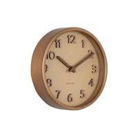 Karlsson - Wall clock Pure wood grain small sand brown