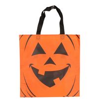 Trick or treat tas voor snoep - oranje - 35 x 37 cm   - - thumbnail