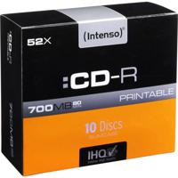 Intenso 1801622 CD-R 80 disc 700 MB 10 stuk(s) Slimcase Bedrukbaar - thumbnail