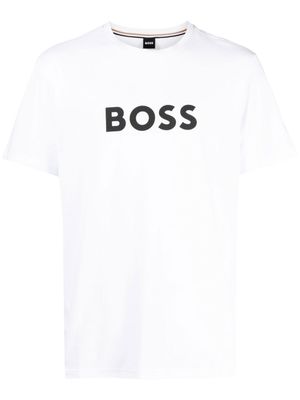 BOSS t-shirt en coton à logo imprimé - Blanc