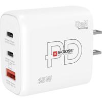 Skross Power Charger 65W PD GaN US USB-oplader 65 W 1x USB-A, 2x USB-C USB PD Wit Binnen