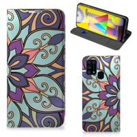 Samsung Galaxy M31 Smart Cover Purple Flower