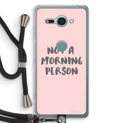 Morning person: Sony Xperia XZ2 Compact Transparant Hoesje met koord