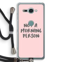 Morning person: Sony Xperia XZ2 Compact Transparant Hoesje met koord