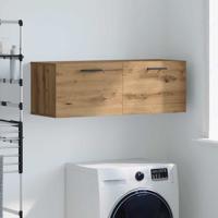 Wandkast artisanaal eikenkleurig 100 x 36.5 x 35 cm