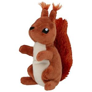 Nature Planet Knuffeldier eekhoorn - zachte pluche stof - veel details - rood - 13 cm