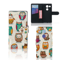 LG Nexus 5X Telefoonhoesje met Pasjes Vrolijke Uilen - thumbnail