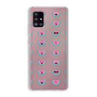 Smiley watermeloenprint: Samsung Galaxy A51 5G Transparant Hoesje