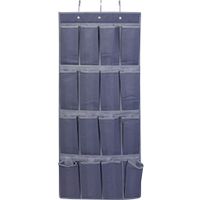 Hangende deur/kast organizer antraciet met 16 vakken 45 x 110 cm - thumbnail