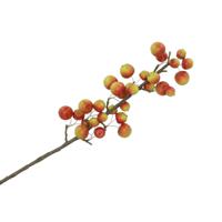 Kunstbloem fruit tak met appels - 66 cm - rood/groen - Kunst zijdebloemen - thumbnail