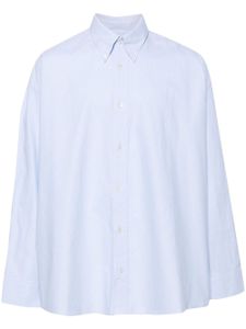 Studio Nicholson chemise en coton à col boutonné - Bleu