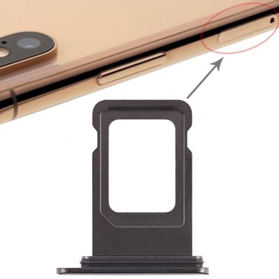 Dubbele SIM-kaart lade voor iPhone XS Max (dubbele SIM-kaart) (zwart)