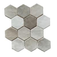 Terre d&apos;Azur Hexagonale Mosaic Taupe Mix 28x30 cm