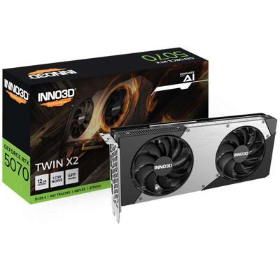 INNO3D N50702-12D7X-195064W GEFORCE RTX 5070 TWIN X2 OC WHITE, 12GB, GDDR7, 192-bit, 28 Gbps, 650W
