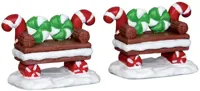 Lemax peppermint cookie bench s/2 kerstdorp accessoire Sugar 'N' Spice 2015 Lemax peppermint cookie bench s/2 kerstdorp accessoire Sugar 'N' Spice 2015