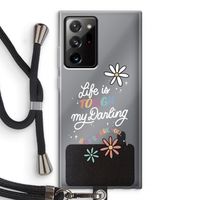 Tough Life: Samsung Galaxy Note 20 Ultra / Note 20 Ultra 5G Transparant Hoesje met koord