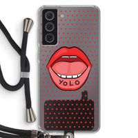 Yolo Denise: Samsung Galaxy S21 FE Transparant Hoesje met koord