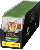 PURINA Pro Plan Sterilised Adult Maintenance Pieces with beef in sauce - nat kattenvoer - 26x85g (18 + 8 GRATIS)