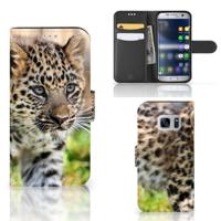 Samsung Galaxy S7 | Telefoonhoesje | Met pasjeshouder | Baby Luipaard Samsung Galaxy S7 | Telefoonhoesje | Met pasjeshouder | Baby Luipaard