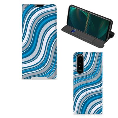 Sony Xperia 5 III | Hoesje met Magneet | Waves Blue