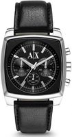 Horlogeband Armani Exchange AX2250 Leder Zwart 24mm