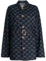 BAPY BY *A BATHING APE® manteau ceinturé à motif monogrammé - Bleu BAPY BY *A BATHING APE® manteau ceinturé à motif monogrammé - Bleu