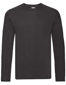 Fruit Of The Loom F243 Original Long Sleeve T - Black - L