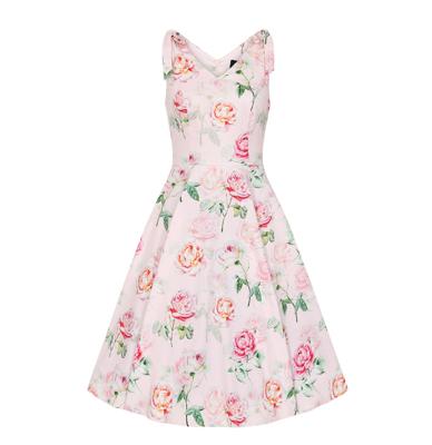 Hearts & Roses Emma Floral Swing Dress Pink-S