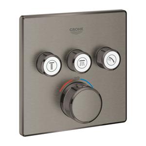 Grohe Grohtherm SmartControl Inbouwthermostaat - 4 knoppen - vierkant - brushed hard graphite 29126AL0