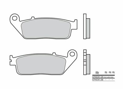 BREMBO Remblokken, voor de moto, Road Gesinterd Metaal 07HO41SA