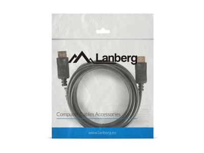 Lanberg CA-DPDP-10CC-0030-BK DisplayPort kabel 3 m Zwart