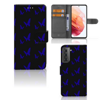 Samsung Galaxy S21 Telefoon Hoesje Vlinder Patroon - thumbnail