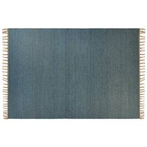 Beliani - LUNIA - Jute vloerkleed - Blauw - 160 x 230 cm - Jute