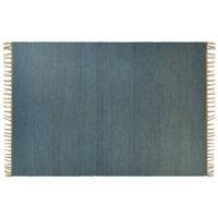 Beliani - LUNIA - Jute vloerkleed - Blauw - 160 x 230 cm - Jute