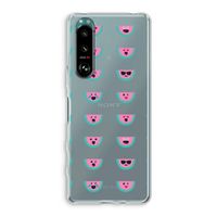 Smiley watermeloenprint: Sony Xperia 5 III Transparant Hoesje