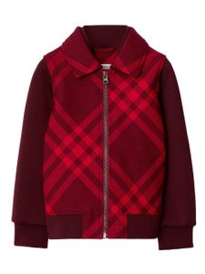 Burberry Kids veste bomber à carreaux - Rouge