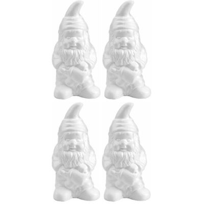 6x Hobby/DIY piepschuim tuinkabouters 28 cm