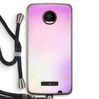 Flow mist pastel: Motorola Moto Z Force Transparant Hoesje met koord
