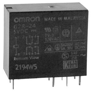 Omron G2R-24-DC5 Powerrelais 5 V/DC 5 A 2x wisselcontact 1 stuk(s) Bag