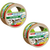 2x Tesa dubbelzijdig tapijttape wit op rol 10 meter