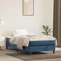 Pocketveringmatras medium 80x220x20 cm fluweel donkerblauw