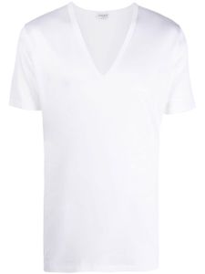 Zimmerli t-shirt en coton à col v - Blanc