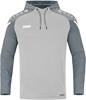JAKO 6722 Sweater Met Kap Performance - Zachtgrijs/Steengrijs - XL