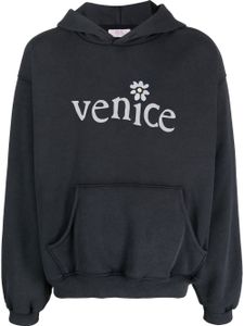 ERL hoodie Venice en polaire - Noir
