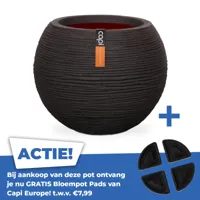 Vaas bol Rib NL 40x32 zwart