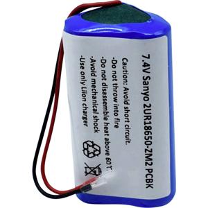 Sanyo 2/UR18650-ZM2 PCBK Speciale oplaadbare batterij 18650 Kabel Li-ion 7.4 V 2420 mAh