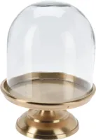 Stolp aluminium rond 16x22cm transparant, goud Stolp aluminium rond 16x22cm transparant, goud