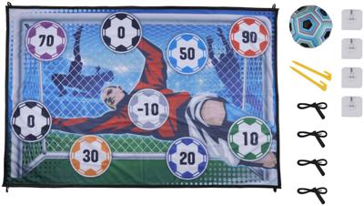 Voetbaldoel schietspel 10 delig